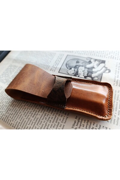 Mahfuz Crazy Real Leather Pen Holder for Your Special Pens (for 2*3 Pens) 27 cm \ 6 cm Lmn5