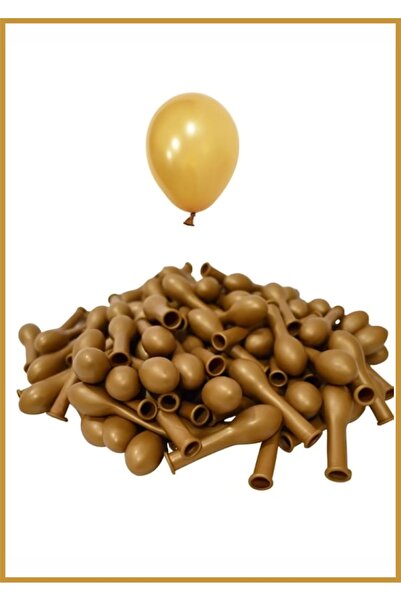 Doğumgünü Marketim بالون صغير ذهبي معدني مقاس 5 بوصات (12 سم) 10 قطع