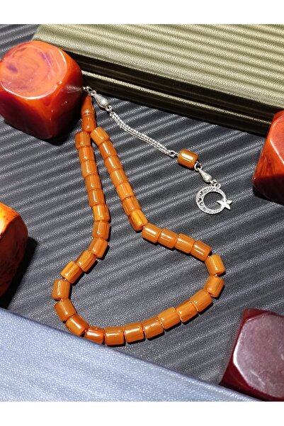 Anemore Collection Бъбречни мъниста от кехлибар: капсулови, с цвят на мед