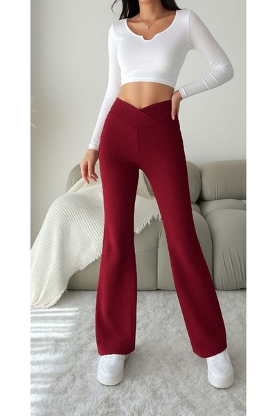 Butik Kadın fitilli ispanyol paça tayt