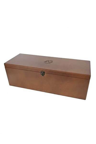 Güllü Ahşap Wooden Box - Plastic Okey Set
