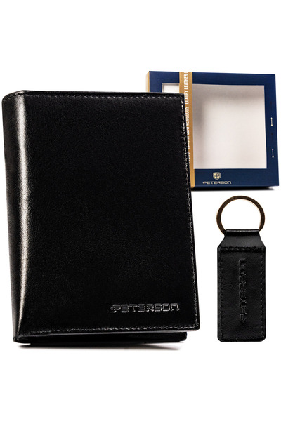 Other Gift Set: Men's Leather Wallet and Keychain - Peterson