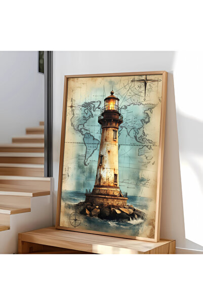 alphobitasarım When Light Meets Hope - Historical Lighthouse - Decorative Wal...