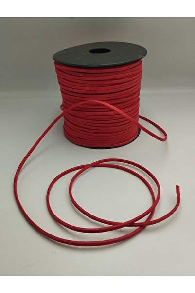 Zeyora 5 metre Süet Deri Şerit ip, 3mm -, Tesbih, Bileklik ipi, Kolye ipi, Deri ip, Çanta ipi, Süvet ip