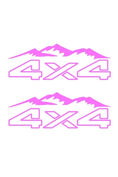 Oracal Set 2 stickere auto off road, 4x4, 30x10.6cm, roz