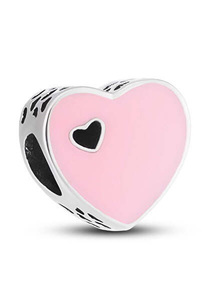 Other Pandantiv inimă roz argintiu pentru brățară modulară - Peterson