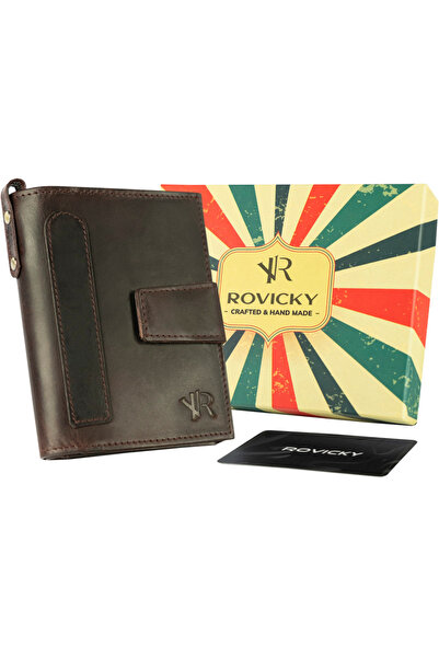 Other Men's leather wallet in retro style - Rovicky