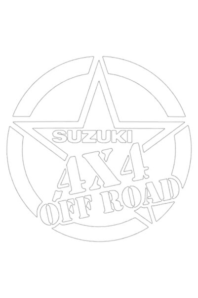 Oracal Sticker Stea Suzuki 4x4 off road, 30cm, alb