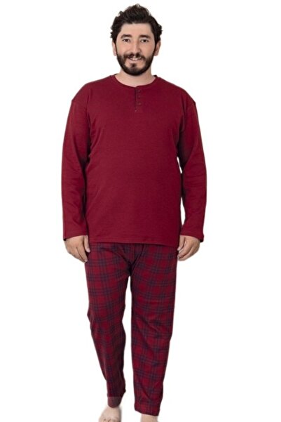 bipamuk Grande Premium Combed Interlock Fabric Winter Plus Size Men's Pajama Set 3Xl/6Xl