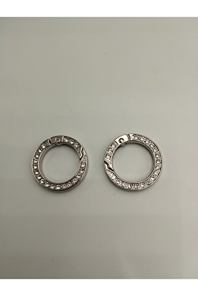 Zeyora حلقة معدنية زنبركية، إكسسوار للحقائب، خطاف زنبركي مع حجر (قطعتان - الق...