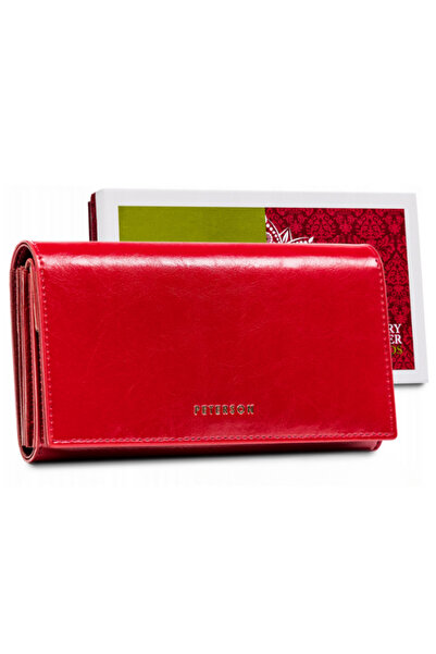 Other Red leather women's wallet with flap - Peterson