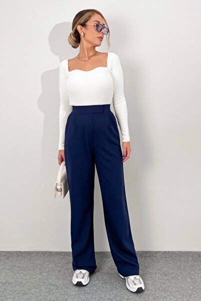 MODA BORSASI Femei material elastic Închidere cu velcro Albastru închis talie...