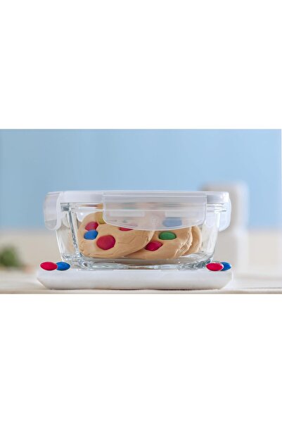 Mask L Av Fresco Square Lockable Glass Storage Container Set of 2 720 Cc