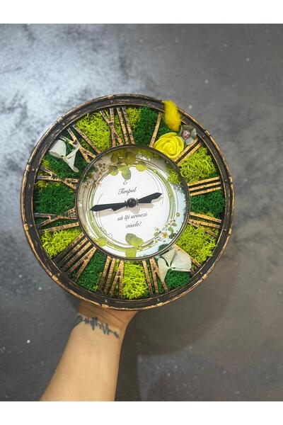 OEM Ceas decorat cu licheni