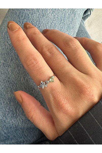 ringbox Silver Color Blue Butterfly Ring