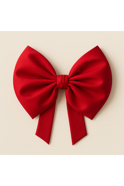 Beige & Stone New Year Tree Ornament Christmas Red Bow 30X35 cm Small