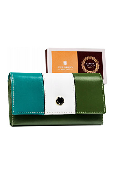 Other Multicolored Leather Women's Wallet with Snap Closure - Peterson
