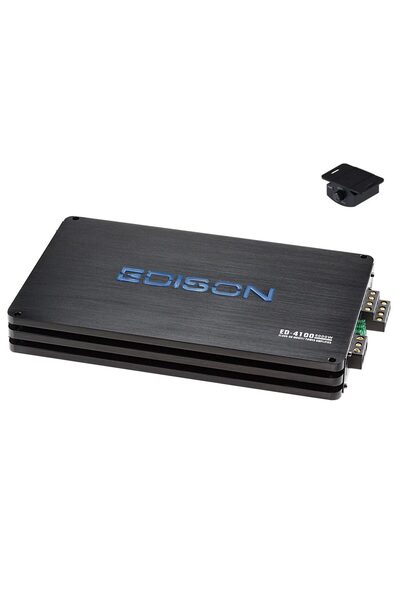 Edison ED-4100.4AB Oto Anfi Stereo 4X125 Watt 4 Kanal Bass Kontrol