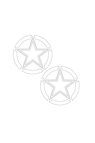 Oracal 651 Set 2 stickere, Stele, Automobile sport, 4x4 off road, 30cm, alb