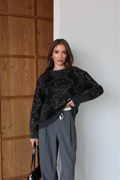 AÈC PRIVÈ Pulover de damă, sezon nou, de calitate premium, cu textura moale, imprimeu leopard 777