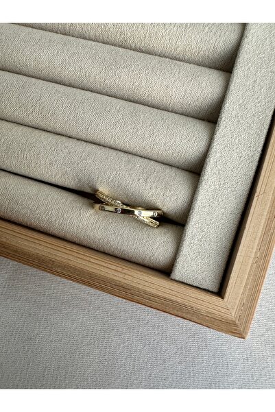 ringbox Gold Stone Cross Model Ring