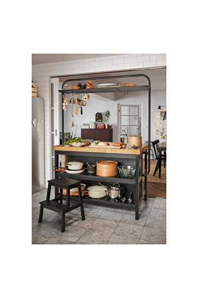 IKEA BEKVÄM Step stool, black, 50 cm