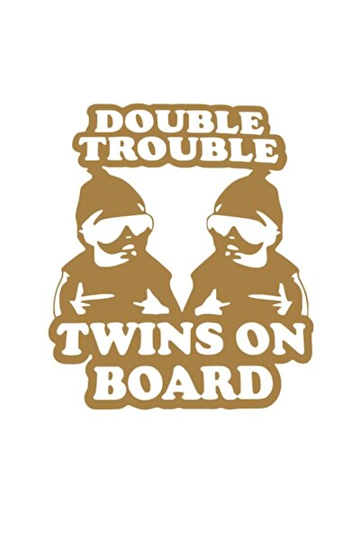 Oracal Sticker Twins Baby on Board, 20cm, copper