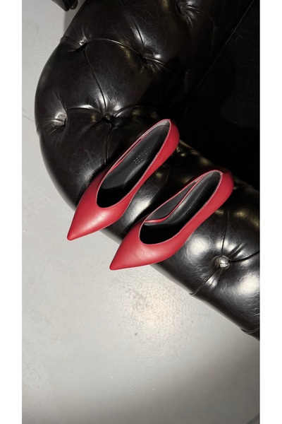 Eataly Shoes Burgundy Basic Low Heel Women's Shoes