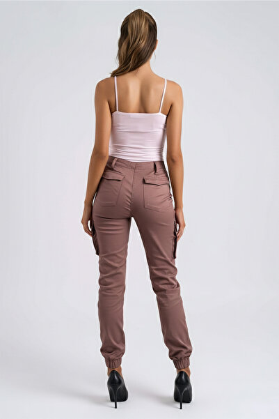 armonika Women's Mink Pockets Stone Detailed Cargo Pocket Pants Arm-26K136020