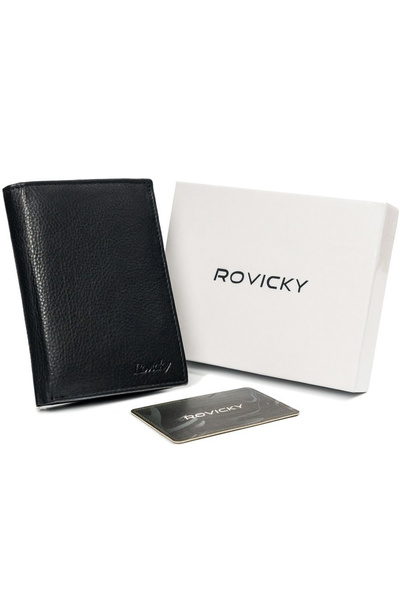 Other Portofel elegant pentru bărbați, din piele naturală, negru, protecție R...