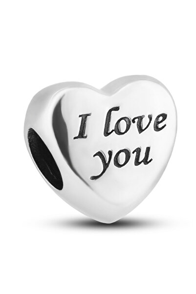 Other Pandantiv inimă argintiu „Te iubesc” pentru brățară modulară - Peterson