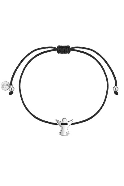 Glanzstücke München Textilarmband Armband Sterling Silber Textil (schwarz) La...