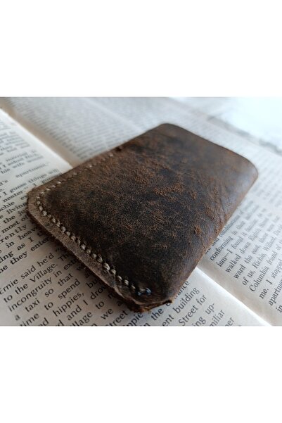 Mahfuz Genuine Leather Fully Handmade Minimalist Wallet Card Holder 9.5X7 cm Lmn16