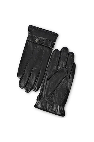 QNLYCZY Men's Genuine Leather Touchscreen Gloves, with Snap, Warm, Padded, Driving, Smartphone