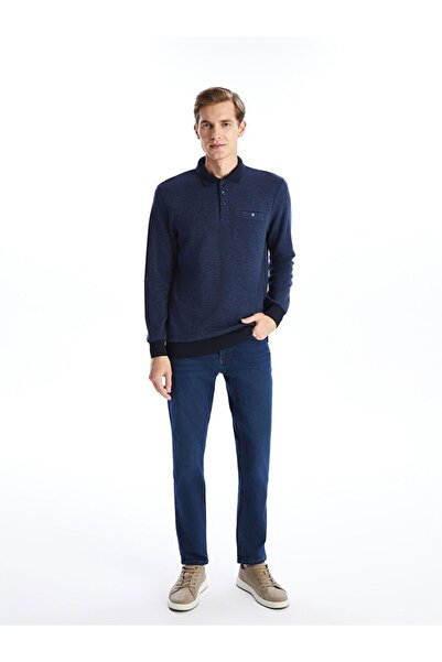 LC Waikiki Ανδρικό φούτερ με μακρυμάνικο λαιμό πόλο LCWAIKIKI Classic