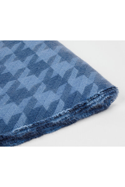 Tchibo Women's Woven Scarf, Tassels, Houndstooth