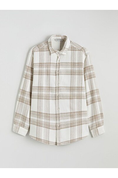 LC Waikiki Ανδρικό πουκάμισο LCW Vision Regular Fit με μακρυμάνικο καρό