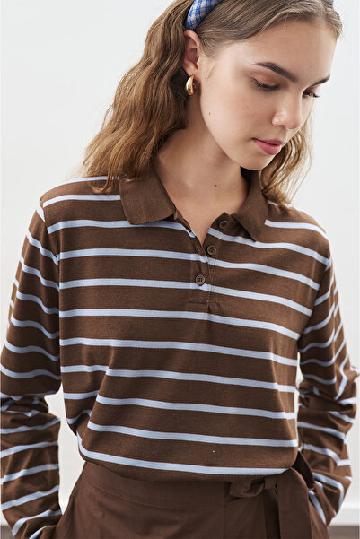 Manuka POLO YAKA ÇİZGİLİ TSHIRT MAVİ