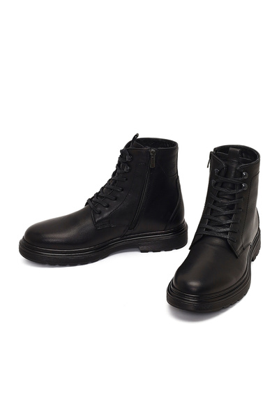 Derimod Erkek Siyah Fermuarlı Deri Casual Bot 25WFD678118