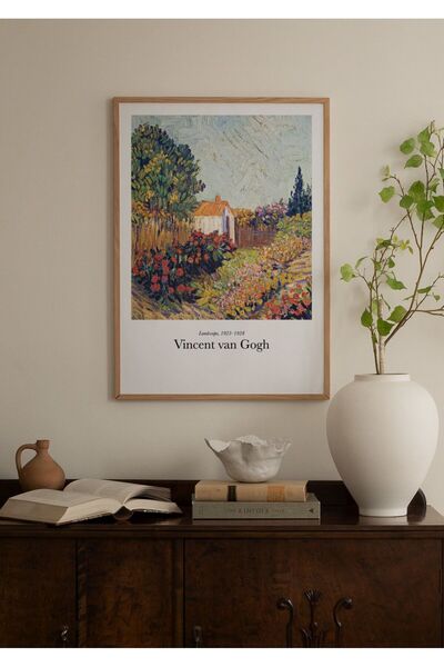 Creatick Design Doğal Ahşap Çerçeveli Klasik Eserler Soyut Vincent Van Gogh T...