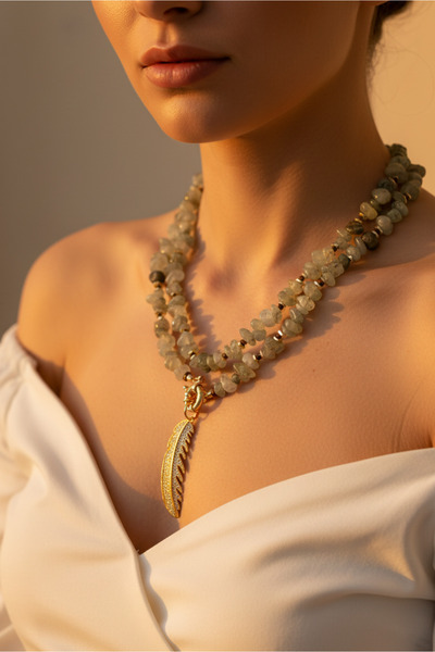 Luvlerry Jungle Doğal Taşlı Kolye