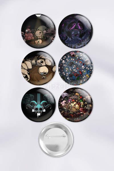 ZipZap مجموعة شارات زينة لحقيبة ألعاب فيديو آيساك (6 قطع)