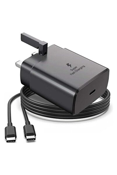 Hoco شاحن فائق السرعة 45 واط 5 أمبير مع كابل USB-C بطول 1 متر - محول شحن سريع...