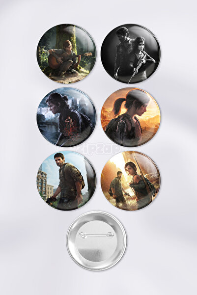 ZipZap مجموعة شارات زينة لألعاب الفيديو The Last of Us 2 مكونة من 6 قطع (6 قطع)