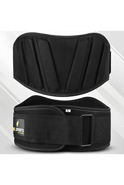 MGL SPORTS Neoprene Weight Lifting Belt for Gym Black. –(X-LARGE) Adjustable Back Support –