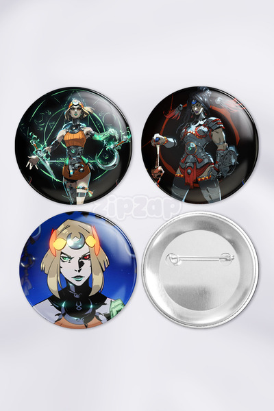 ZipZap Σετ σήματος με κουμπιά με καρφίτσα Hades 2 Video Game (3 ΤΕΜ.)