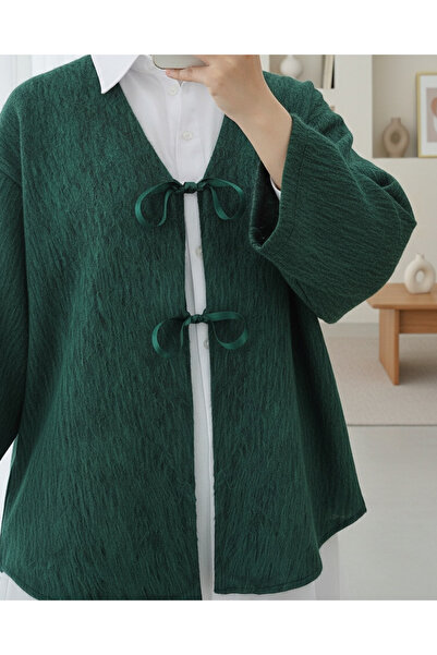 MissRunin Önü Bağlamalı Kaşe Ceket