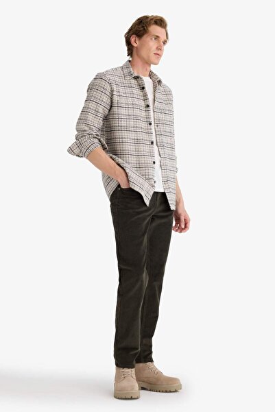 DeFacto Regular Fit Corded Fabric Velvet Trousers F3800Ax25Au