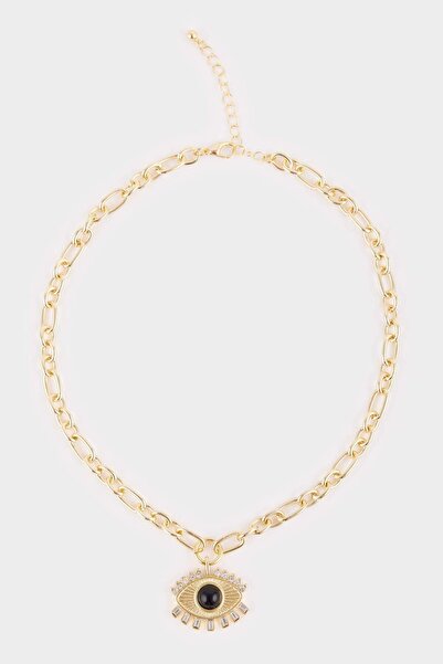 DeFacto Kadın Siyah Göz Detaylı Kolye G0329AXNS