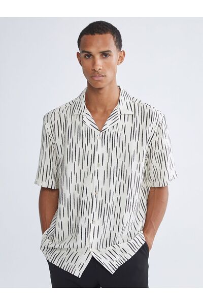 LC Waikiki Regular Fit Resort Collar Short Sleeve Patterned Men's Shirt